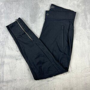 Athleta Metro Street Jogger Womens Black Size XS Stretch Ankle Zipper FLAW